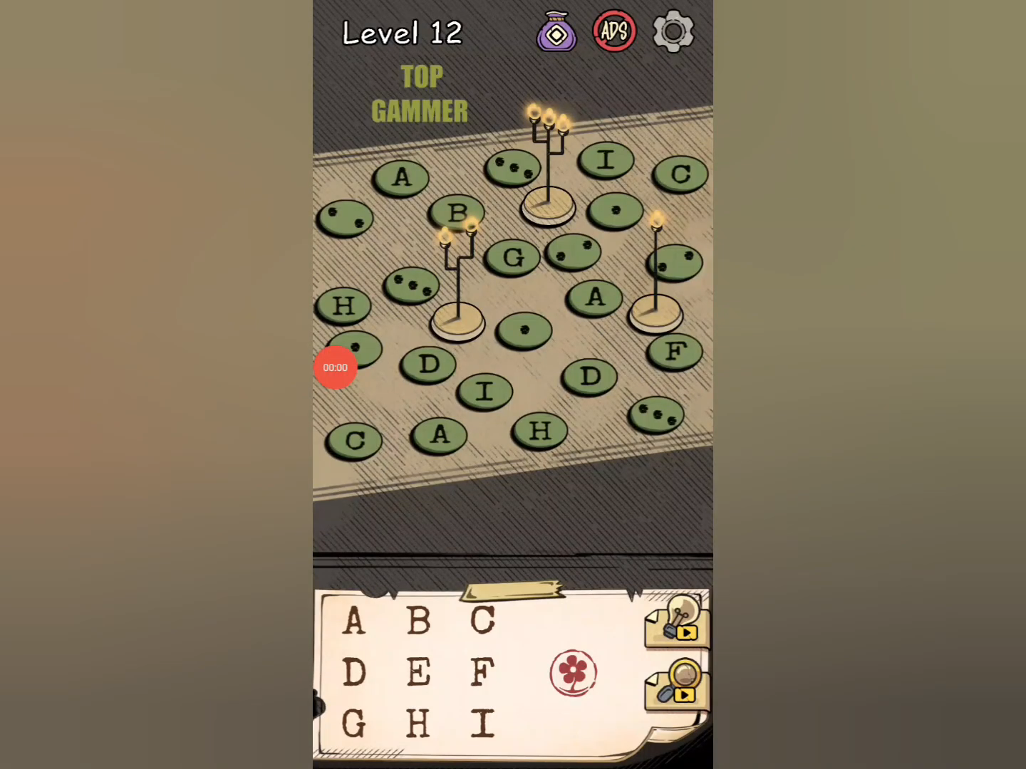 Flower Forest Word Puzzle level 12 Gameplay walkthrough solution Step 1