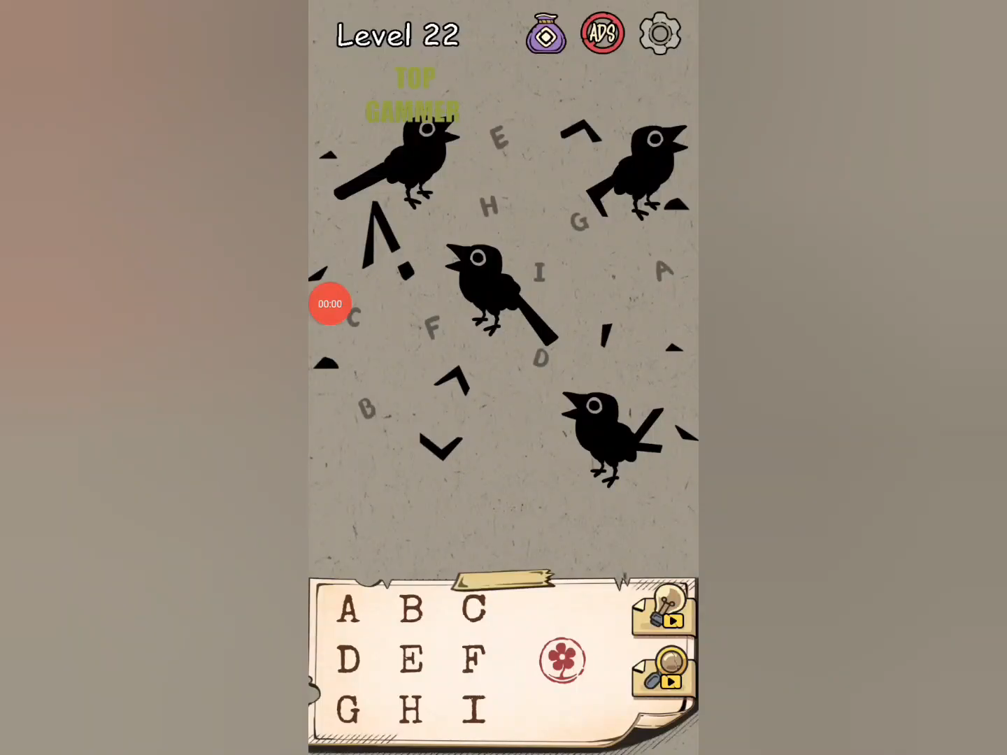 Flower Forest Word Puzzle level 22 Gameplay walkthrough solution Step 1