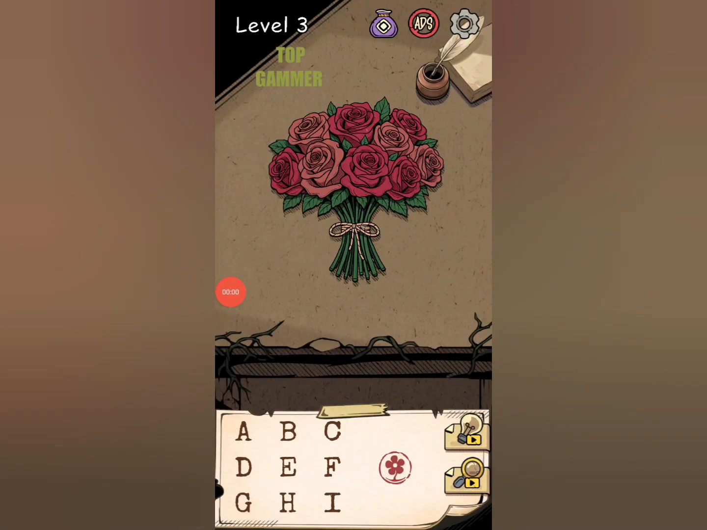 Flower Forest Word Puzzle level 3 Gameplay walkthrough solution Step 1