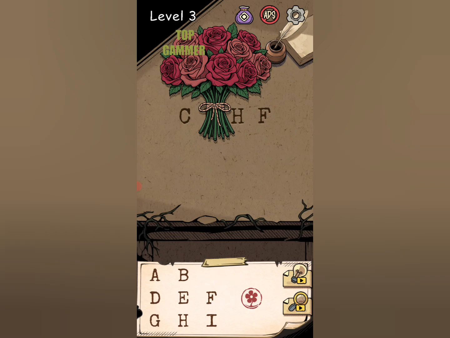 Flower Forest Word Puzzle level 3 Gameplay walkthrough solution Step 2