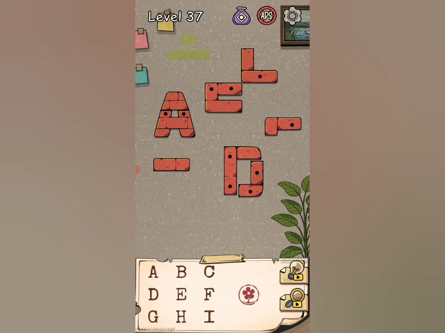 Flower Forest Word Puzzle level 37 Gameplay walkthrough solution Step 3