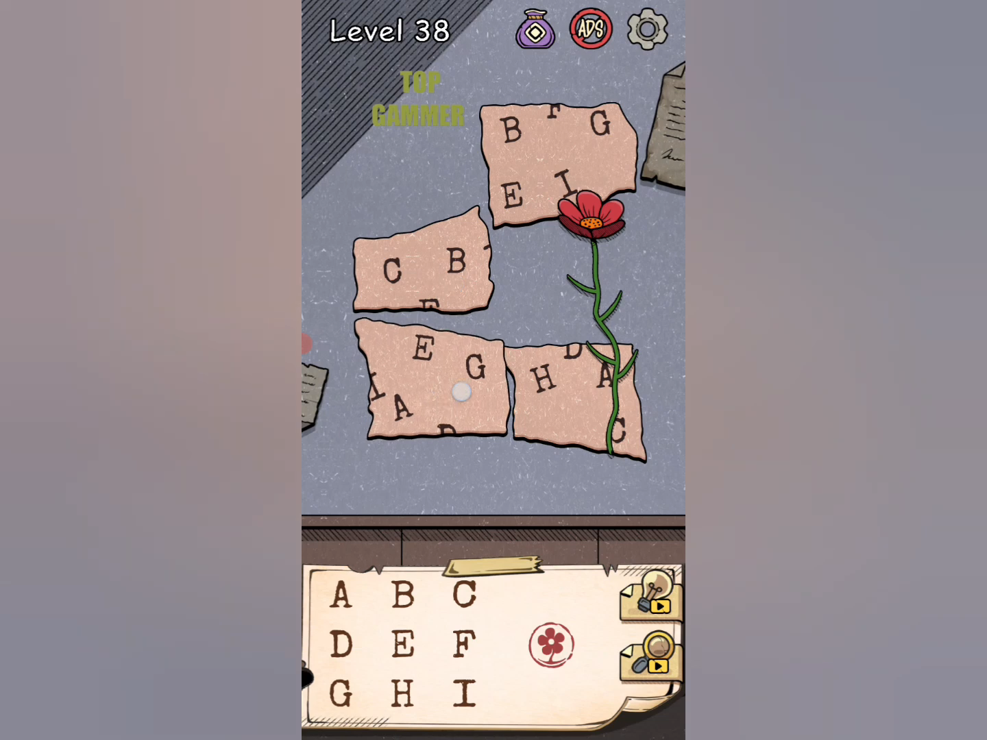 Flower Forest Word Puzzle level 38 Gameplay walkthrough solution Step 2