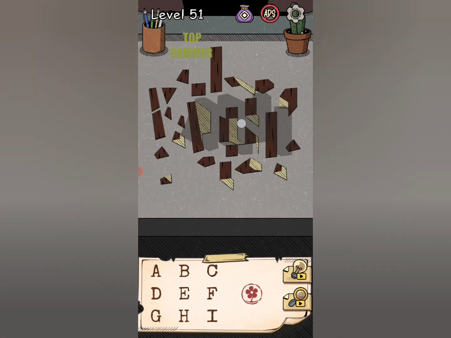Flower Forest Word Puzzle level 51 Gameplay walkthrough solution Step 1