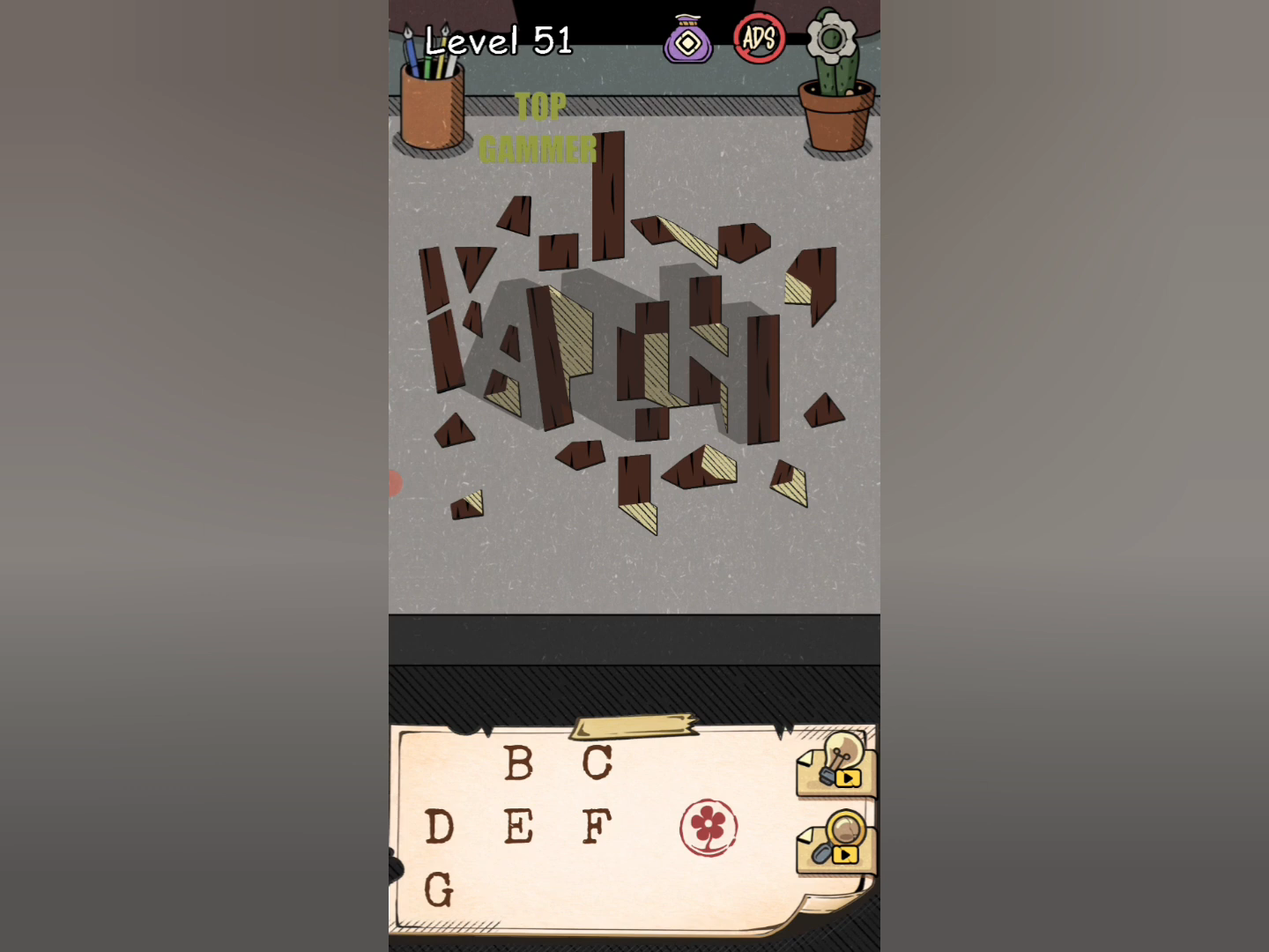 Flower Forest Word Puzzle level 51 Gameplay walkthrough solution Step 4