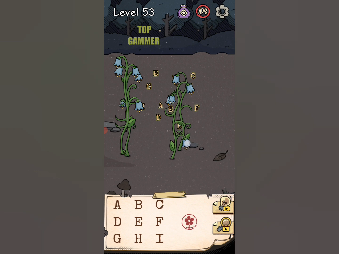 Flower Forest Word Puzzle level 53 Gameplay walkthrough solution Step 3