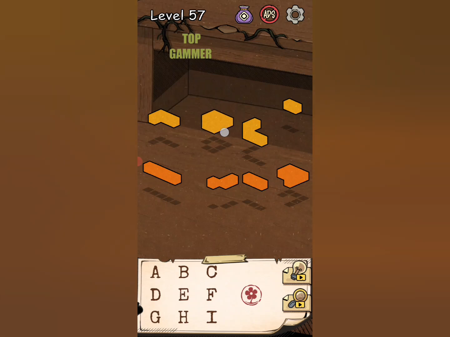 Flower Forest Word Puzzle level 57 Gameplay walkthrough solution Step 1
