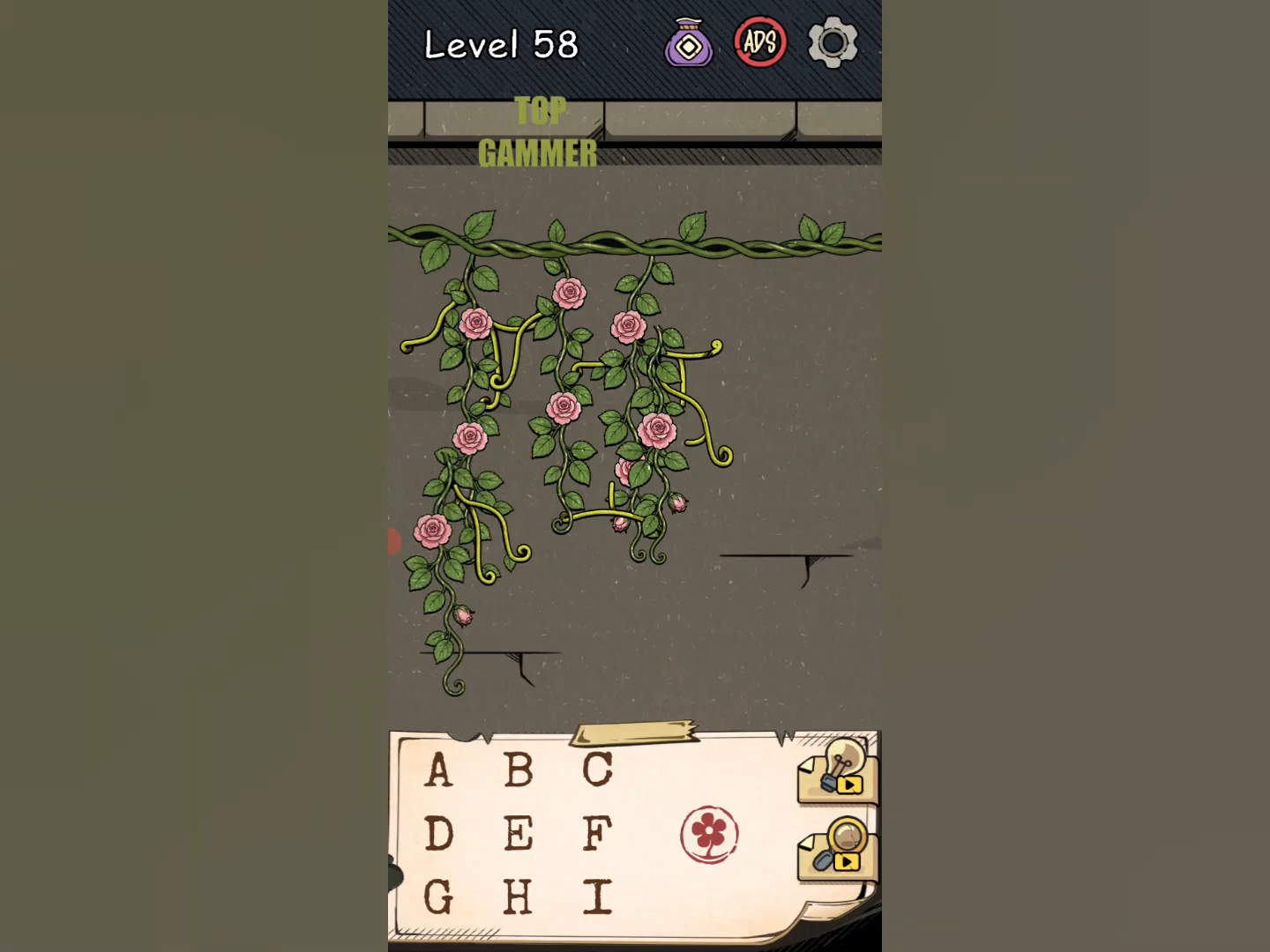 Flower Forest Word Puzzle level 58 Gameplay walkthrough solution Step 1